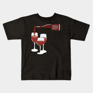 Pouring Wine Kids T-Shirt